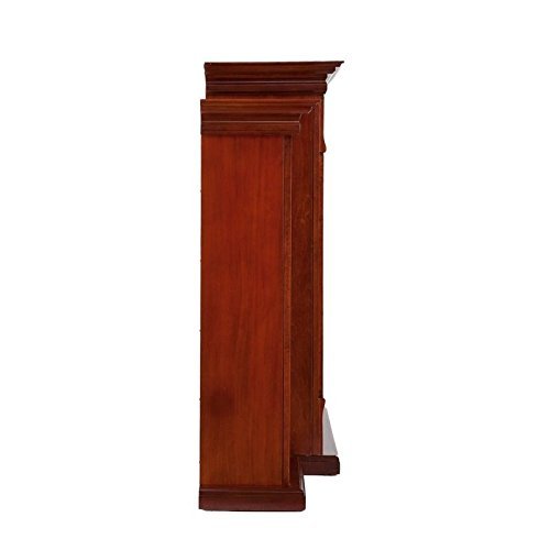 Bowery Hill Electric Fireplace with Bookcases in Mahogany N4