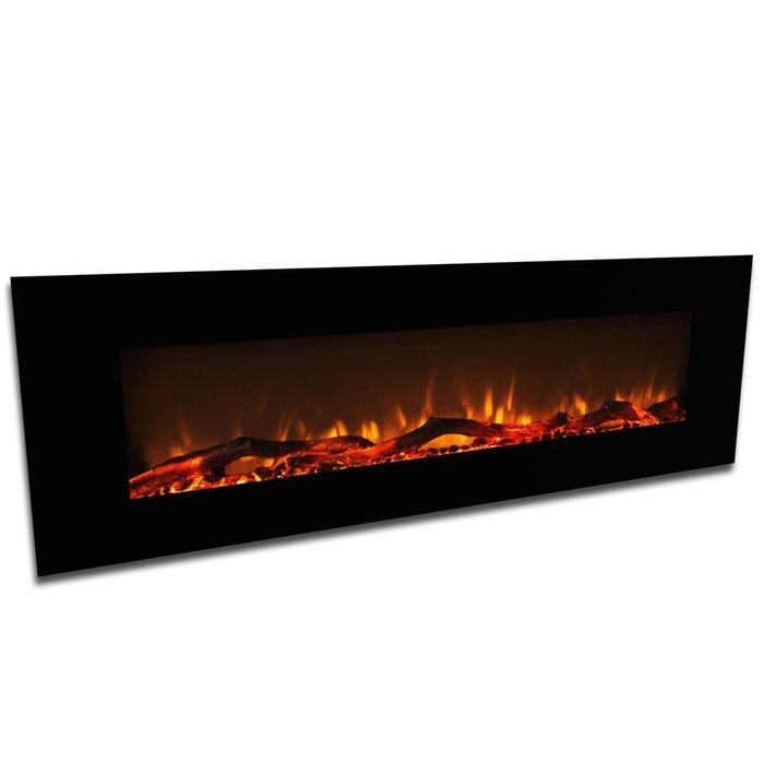 Elite Flame Ashford 50" Electric Wall Mounted Fireplace Black N2