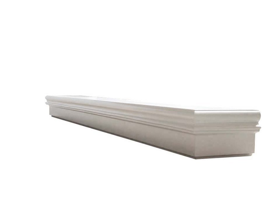Montego 5 Ft. White Fireplace Mantel Shelf N3