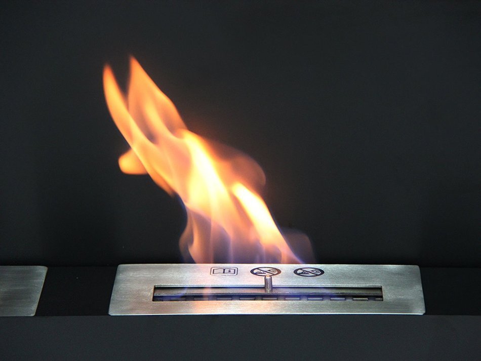 43" Wall Mount Stainless Steel Bio Ethanol Fireplace Heater Smokeless Burner Box N3