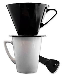 Gourmet Single Cup Pour Over Coffee Brewer Dripper with Coffee Scoop Included