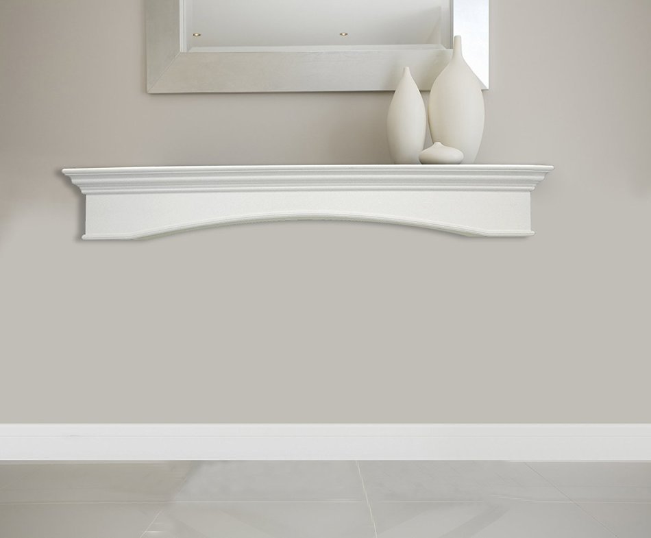 Oxford 5.3 Ft. White Fireplace Mantel Shelf