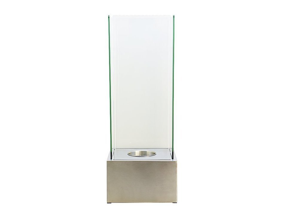 Utopia Alley Decor Enhancing Freestanding Ethanol Fireplace 27" Tall, Stainless Steel N2