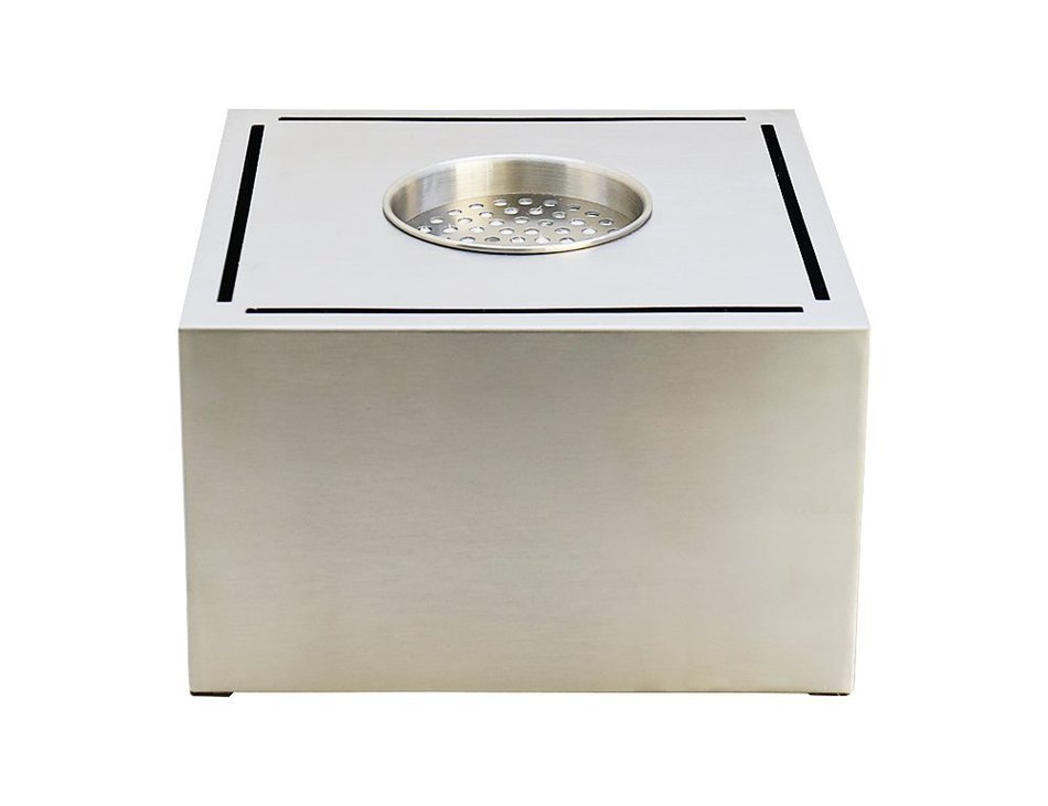 Utopia Alley Decor Enhancing Freestanding Ethanol Fireplace 27" Tall, Stainless Steel N3