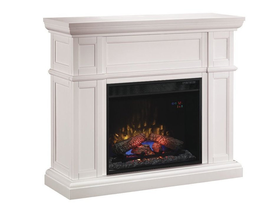 ClassicFlame 28WM426-T401 Artesian Wall Fireplace Mantel, White (Electric Fireplace Insert sold separately)