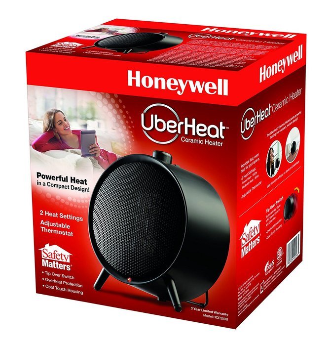 Honeywell HCE200W UberHeat Ceramic Heater, White