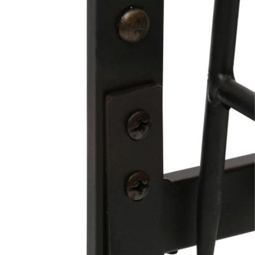 Wazee Five Piece Fireplace Tool Set, Heavy Duty Black Steel with Oil-Rubbed Bronze Accents - Tend To Your Fire... N4