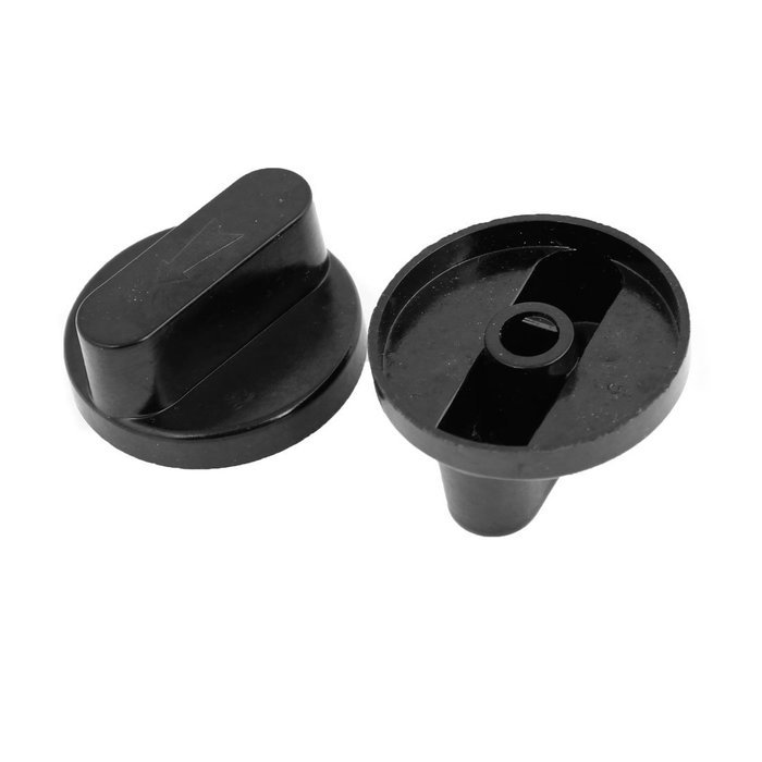Plastic Gas Burner Stove Rotary Switch Knob 2 PCS Black