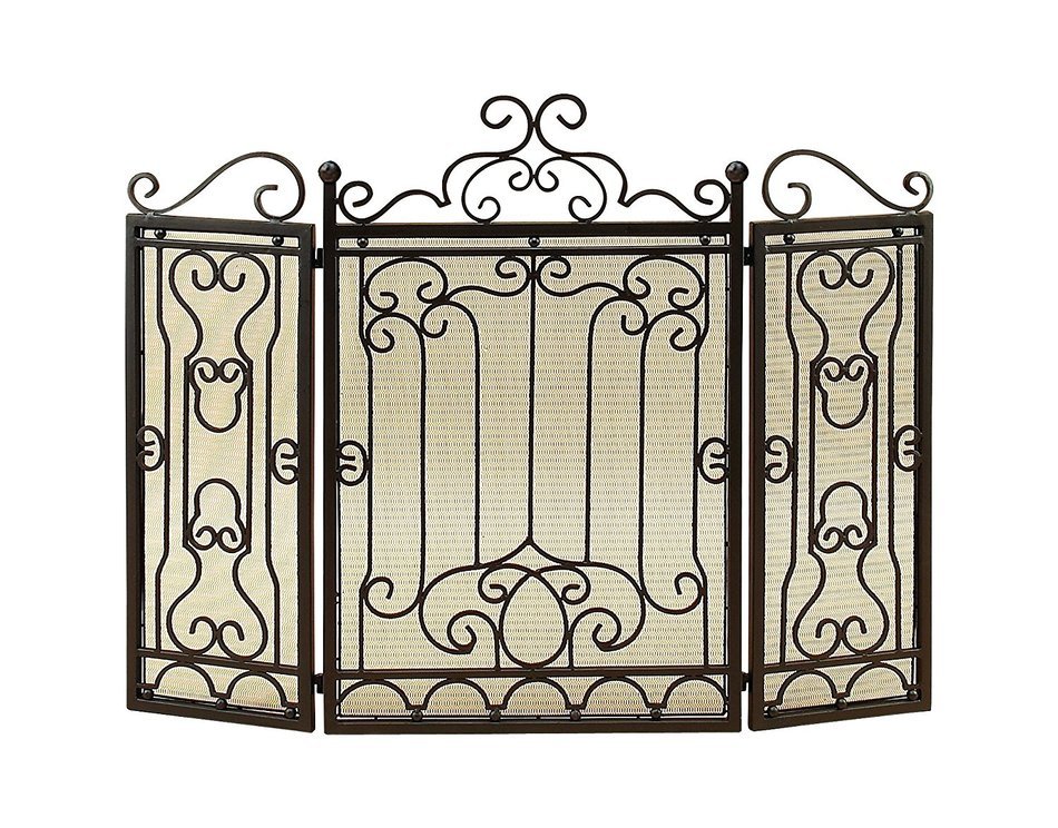Deco 79 90569 Metal Fire Screen for Complete Safety at Fire Place N2