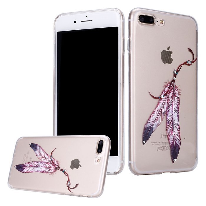 iPhone 7 Plus Case, PHEZEN Clear Soft TPU Protective Case Back Cover with Beautiful Cherry Blossom Flower Series... N23