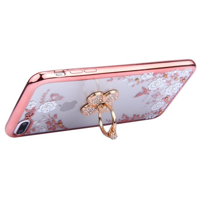 iPhone 7 Plus Case, PHEZEN Clear Soft TPU Protective Case Back Cover with Beautiful Cherry Blossom Flower Series... N28