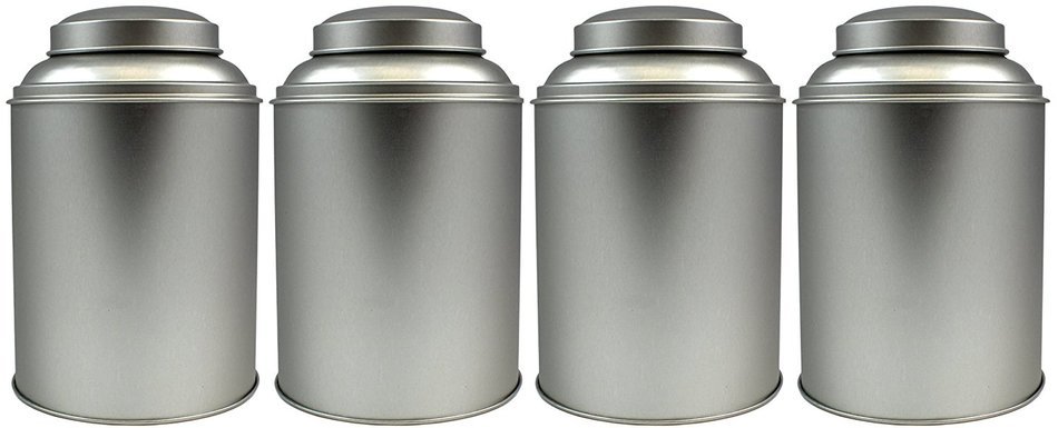 4-Pack Tea Storage Tins, Large Tea Storage Tins with Stay Fresh Double Lids (Set of 4)