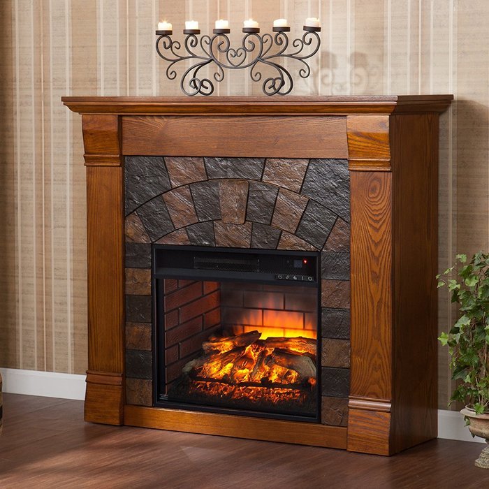 Southern Enterprises Elkmont Infrared Electric Fireplace N7