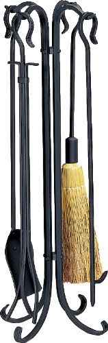 Uniflame, F-1128, 5 Pc. Black Heavy Weight Rustic Fireset