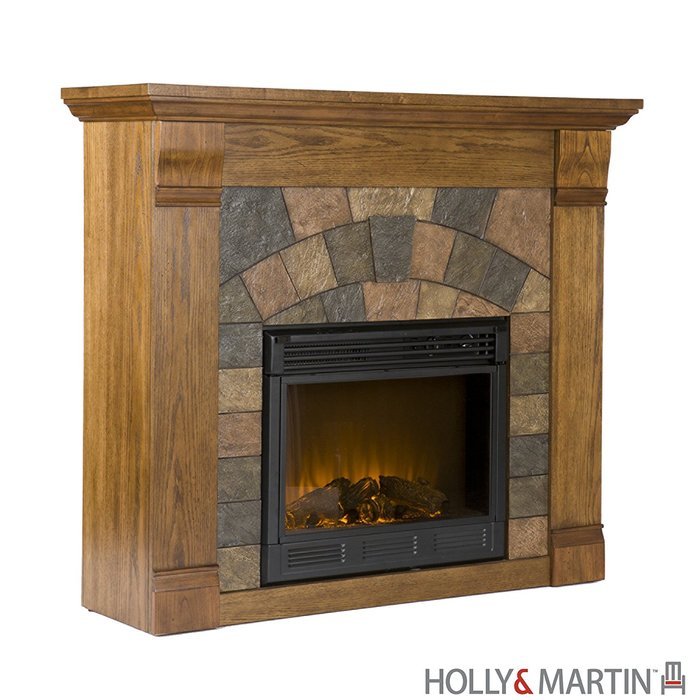 Holly & Martin Underwood Electric Fireplace Oak N7