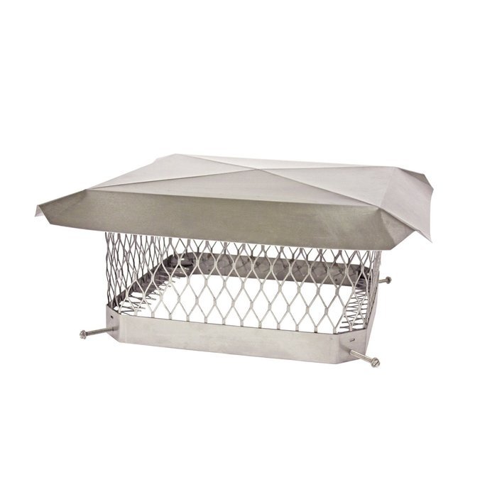 Shelter SCSS99 Stainless Steel Chimney Cap, Fits Outside Tile, 9" x 9"