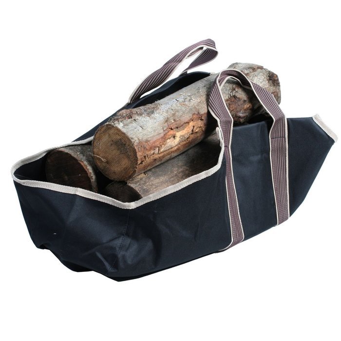 Firewood Canvas Caddy 36.5" X 18" Log Tote Bag Carrier Holder
