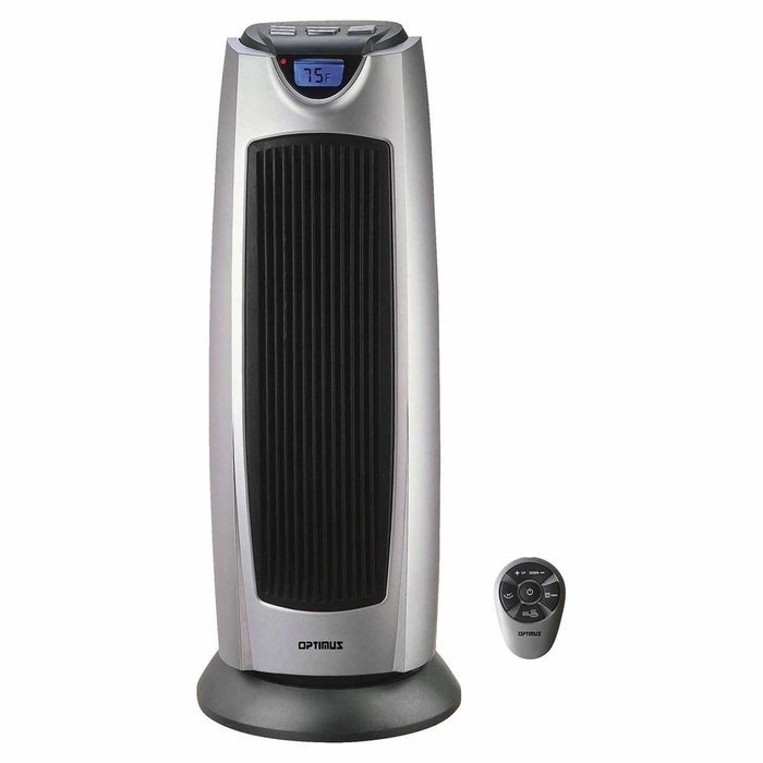 Optimus 21 Oscil Tower Heater with Digi Temp Readout and Setting, Remote N2