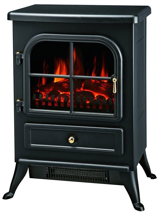 FIREBIRD 15" 1500W Adjustable 2 Setting 5200BTU Freestanding Portable Tempered Glass Electric Fireplace Stove... N5