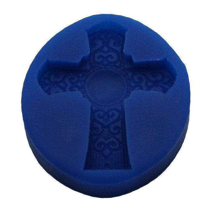 First Impressions Molds CR103 Silicone Mold, Circle Cross