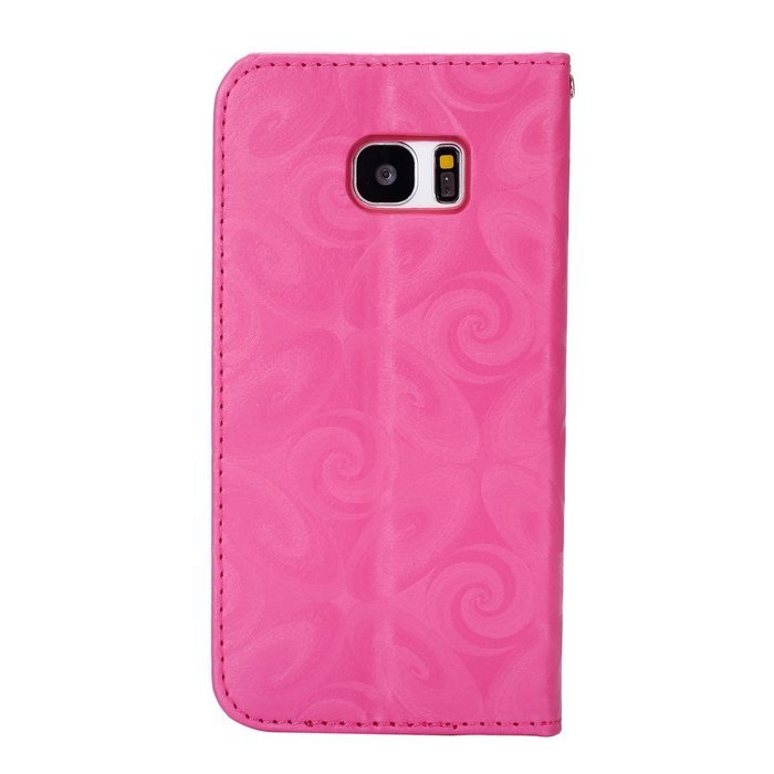 Galaxy S7 Edge Wallet Case, PHEZEN Bling Liquid Glitter Love Heart Floating 3D Hourglass Luxury Pu Leather Magnet... N17