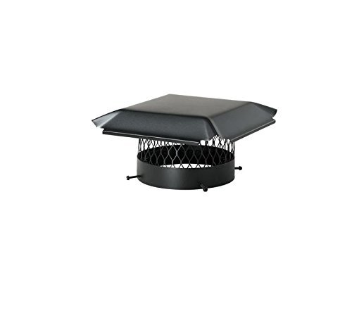 Draft King CBO12 Round Black Galvanized Steel Bolt On Single Flue Chimney Cap, 12"