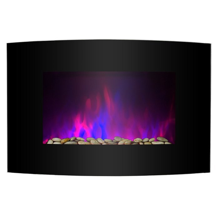 AKDY 36" Wall Mount Type Tempered Glass Adjustable 2 Setting 1500W LED Flame Effect Bedroom Electric Fireplace... N2