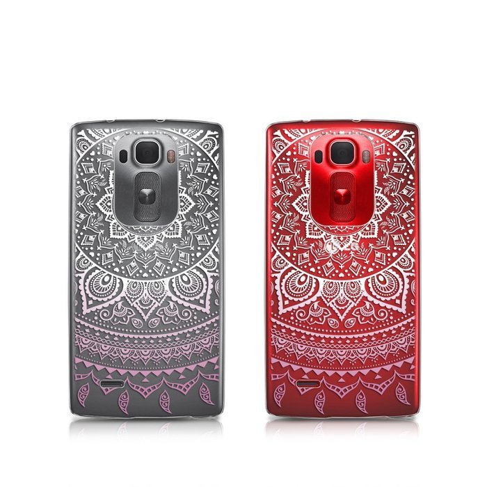 kwmobile Elegant and light weight Crystal Case Design Indian sun for LG G Flex 2 in light pink white transparent N31