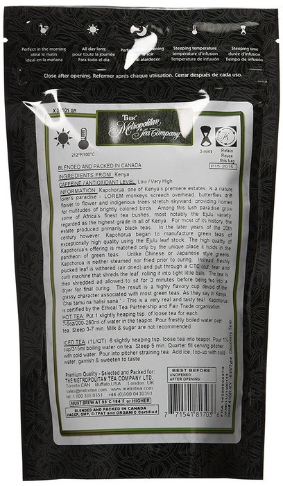 Metropolitan Tea Discovery Loose Tea Pack, Kenya Green Kapchorua Green, 100gm