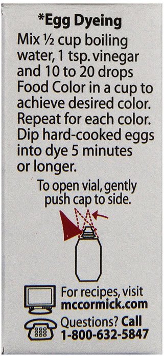 2 PACK - MCCORMICK FOOD AND EGG COLORING DYE 4 Colors