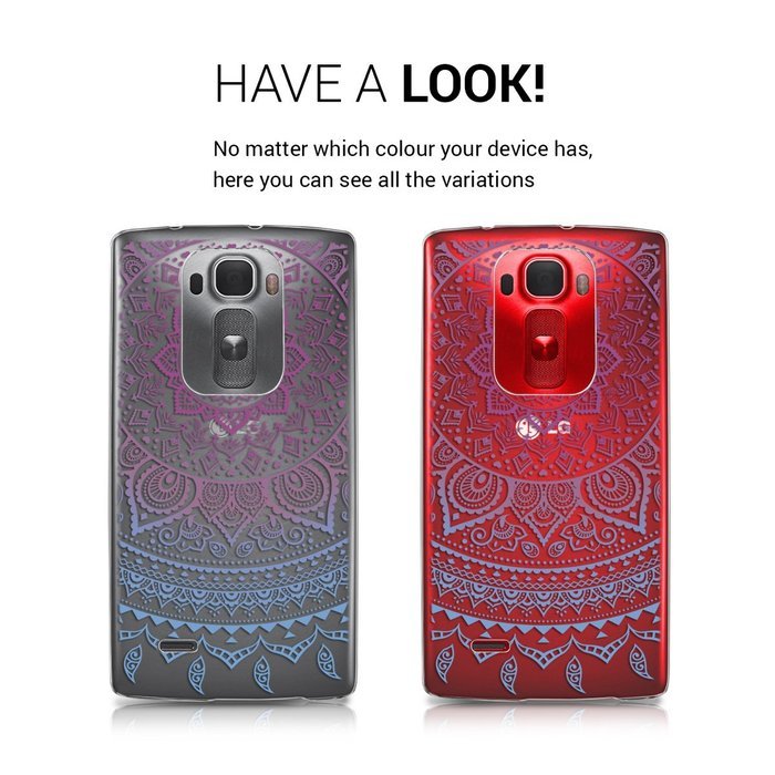 kwmobile Elegant and light weight Crystal Case Design Indian sun for LG G Flex 2 in light pink white transparent N38