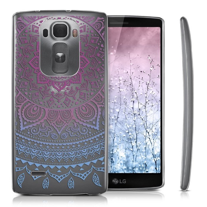 kwmobile Elegant and light weight Crystal Case Design Indian sun for LG G Flex 2 in light pink white transparent N39