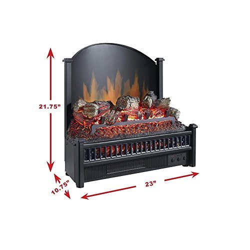 Moda Flame Woodmere 24 Inch Ventless Electric Space Heater Free Standing Firebox Fireplace Insert N3