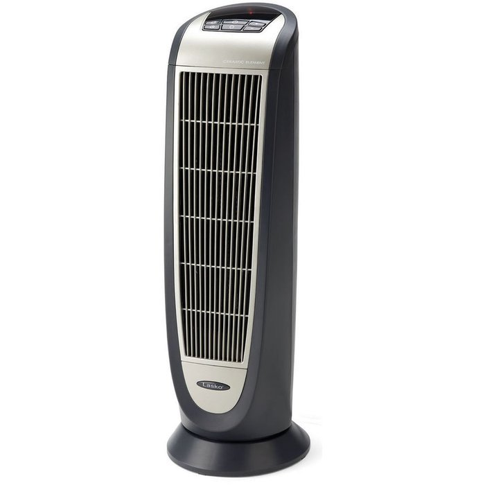 Lasko 5160 Digital Ceramic Tower Heater with Remote Control, 23-Inch, Dark Gray