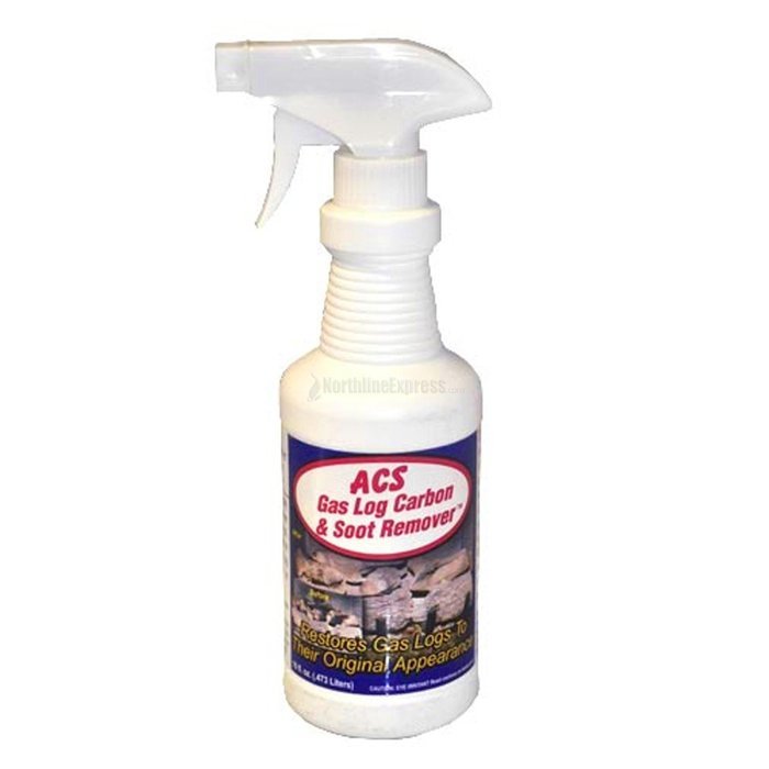 ACS Gas Log Cleaner Removes Carbon and Soot From Fireplace Gas Logs | 1 Pint - 16oz. Spray Bottle N4