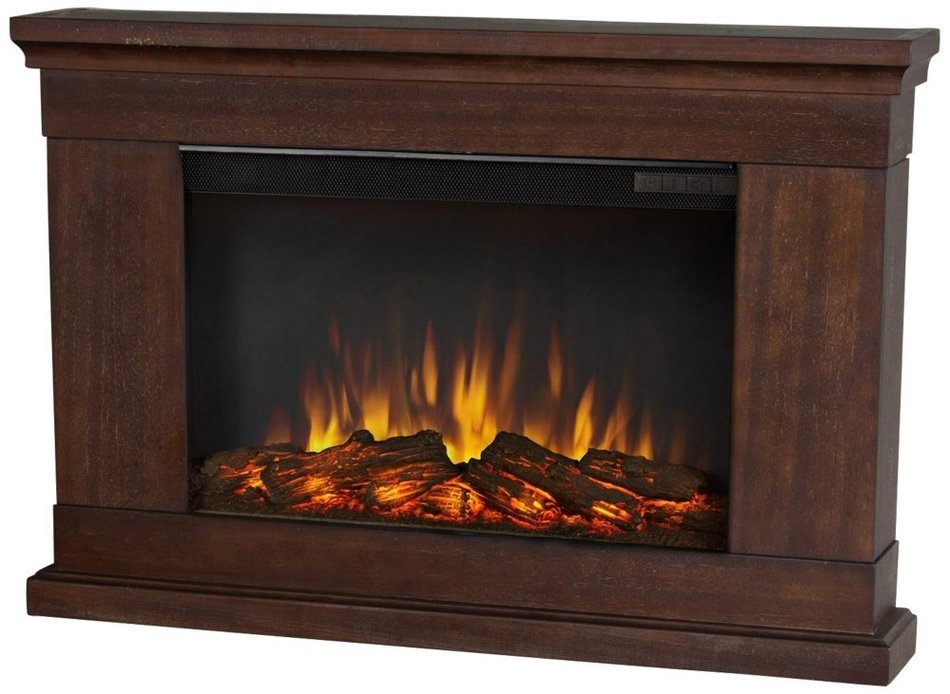 Real Flame Jackson Slim Line Wall Hung Electric Fireplace - Vintage Black Maple N3
