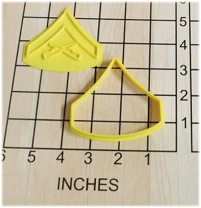 US Marine Corps Lance Corporal Cookie Cutter and Stamp #1051