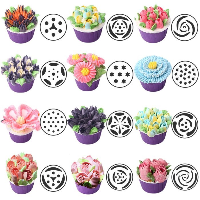 Piping Bags, MCIRCO 3 X ColorSwirl 3-Color Coupler for Large Size Russian Piping Tips and 3 X Reusable Pastry... N3