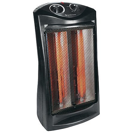 Modern Portable Black Quartz Radiant Heater | Contemporary Home Indoor Medium Sized Space Heater by the Work shops...