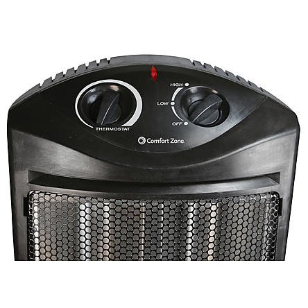 Modern Portable Black Quartz Radiant Heater | Contemporary Home Indoor Medium Sized Space Heater by the Work shops... N2