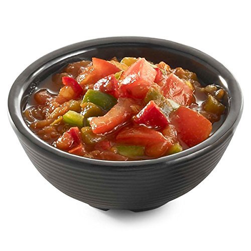 TableCraft Products RAM4RBK 4 oz./118 mL Ribbed Ramekin, Round, Black Melamine (Pack of 12)