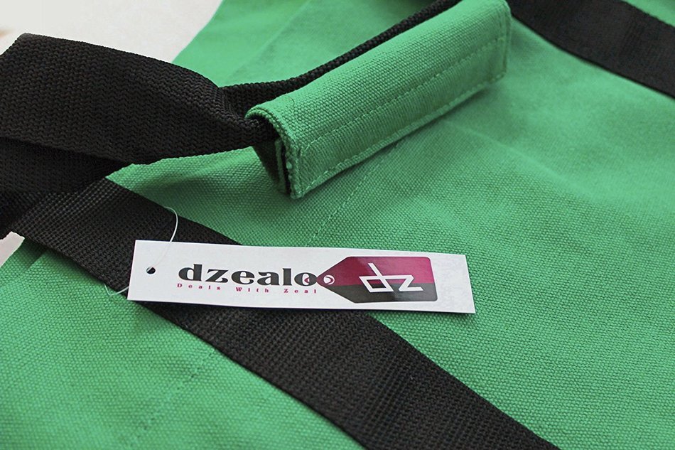 Dzealo Canvas Log Carrier / Tote &ndash; Wood Carrier Bag - Firewood Tote &ndash; Fire Log Carrier - Heavy 16oz Canvas with... N3