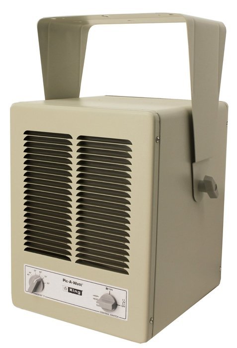 King KBP2406 5700-Watt MAX 240-Volt Single Phase Paw Unit Heater, Almond N2