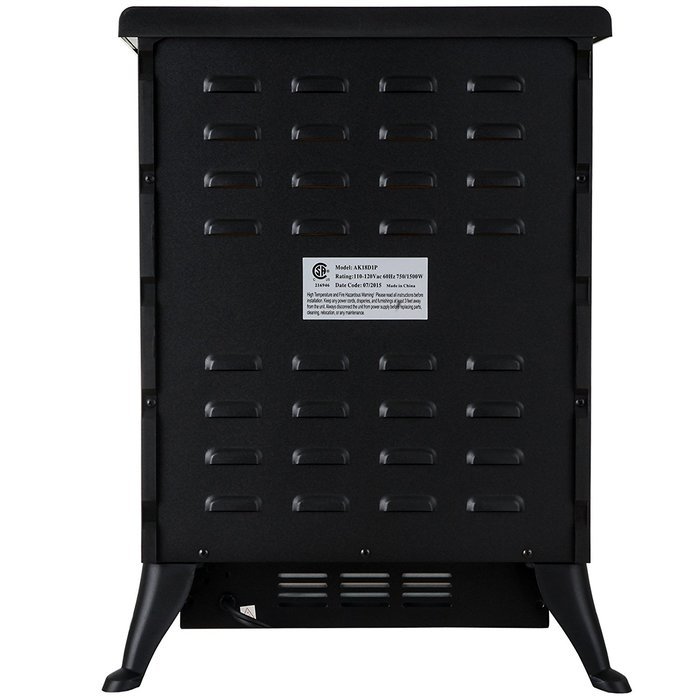 FIREBIRD 15" 1500W Adjustable 2 Setting 5200BTU Freestanding Portable Tempered Glass Electric Fireplace Stove... N8