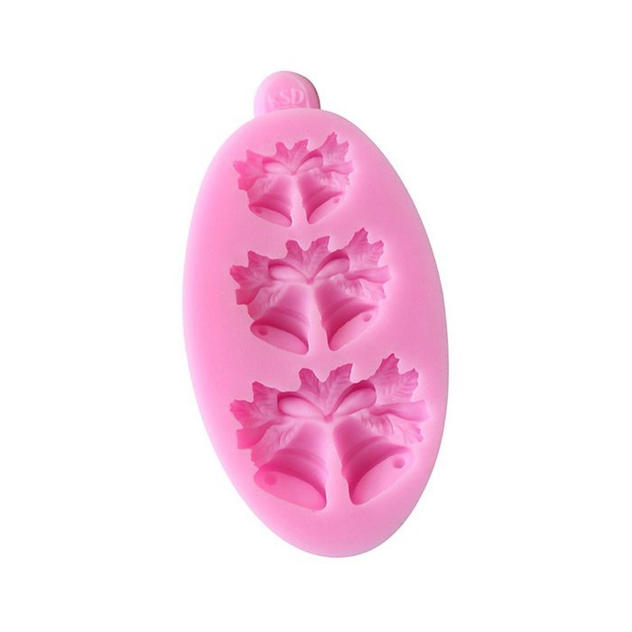Christmas Bells Shape Silicone Mold Fondant Decorating Tools Silicone Xmas Sugarcraft Soap Cake Mold