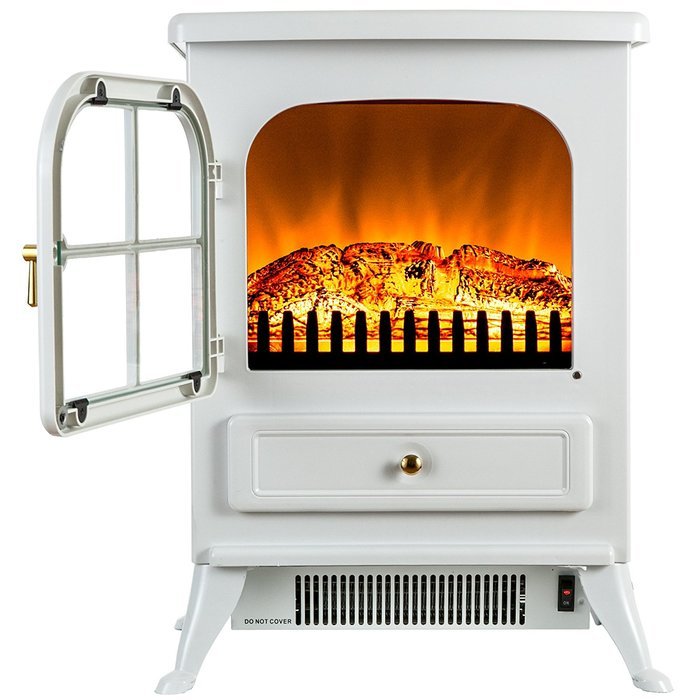 FIREBIRD 15" 1500W Adjustable 2 Setting 5200BTU Freestanding Portable Tempered Glass Electric Fireplace Stove... N9