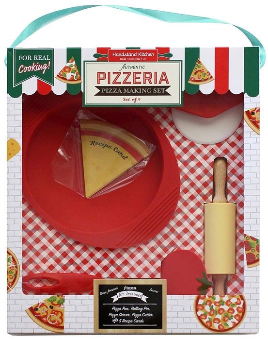 Handstand Kitchen Authentic Pizzeria 9-piece Pizza Making Set for Kids