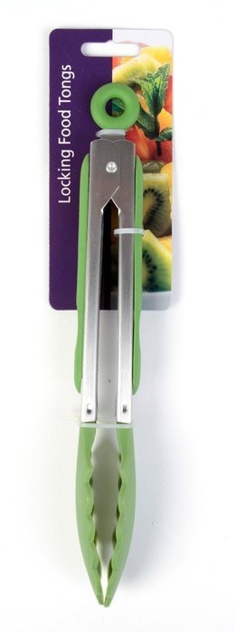 Good Living Silicone-Coated Set of Locking Food Tongs for Cooking on Non-Stick Cookware, Purple, 1-pack N6