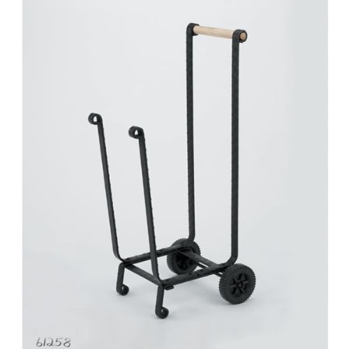 EUROPEAN CURL Wood Kindling Log Carrier Cart Caddy - VINTAGE IRON