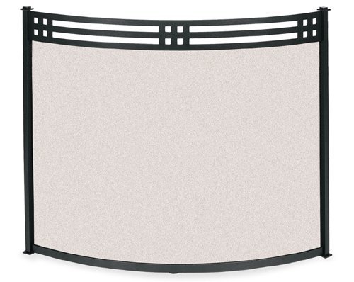 Pilgrim Home Bowed Portfolio Fireplace Screen, Matte Black